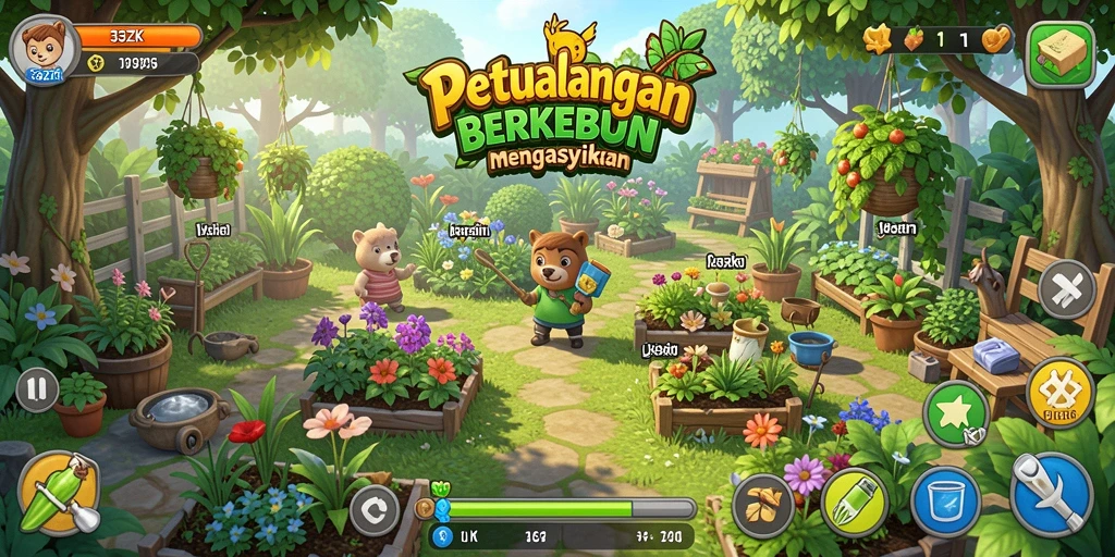 Gambaran gameplay seru dalam petualangan bertani 33ZK.