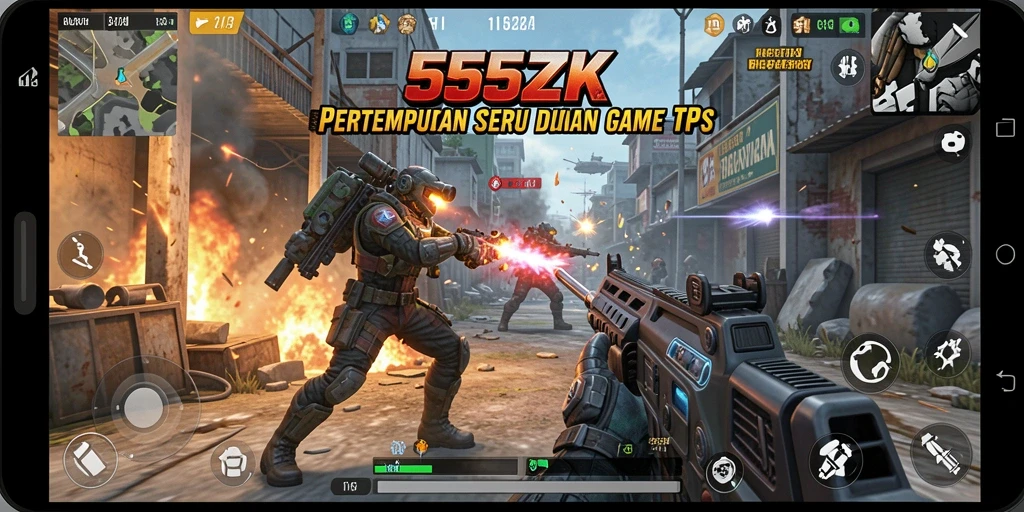 Gameplay seru dan intens di <strong>555ZK</strong>, menunjukkan aksi tembak-menembak yang menarik.