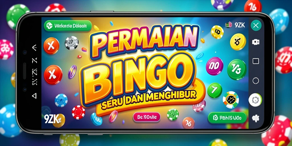 Screenshot 9ZK menampilkan pemain Bingo yang penuh semangat.