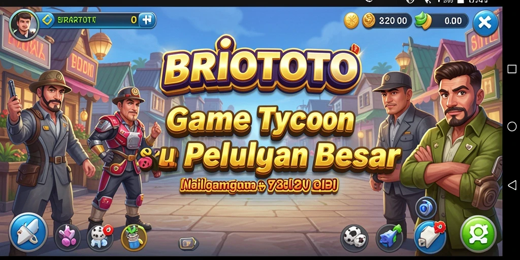 Tampilan gameplay BRIOTOTO menampilkan keseruan berbisnis dalam game Tycoon.