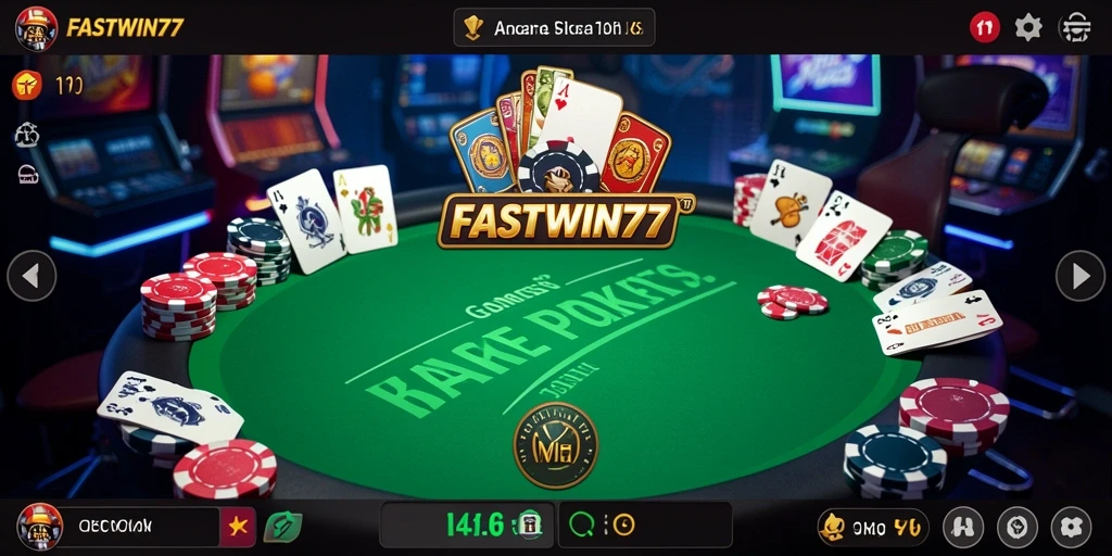Tampilan gameplay poker yang menarik dan interaktif di FASTWIN77.