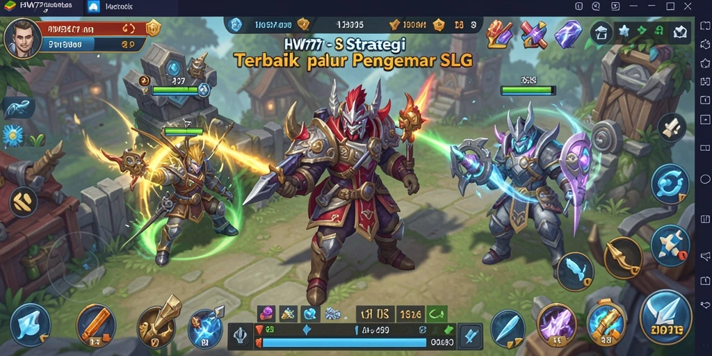 Tangkapan layar HW777 menampilkan pertempuran strategi yang mendebarkan.