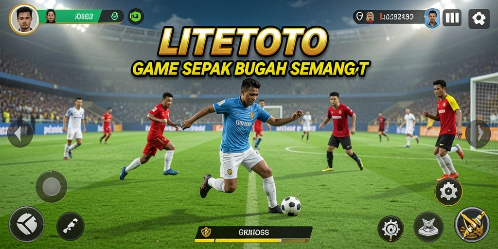 Tampilan gameplay Football yang seru dan mendebarkan.