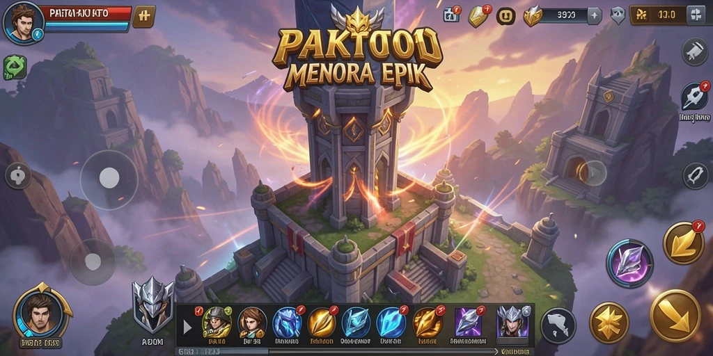 Tangkapan layar gameplay PAKTOTO menampilkan aksi menara pertahanan yang mendebarkan.