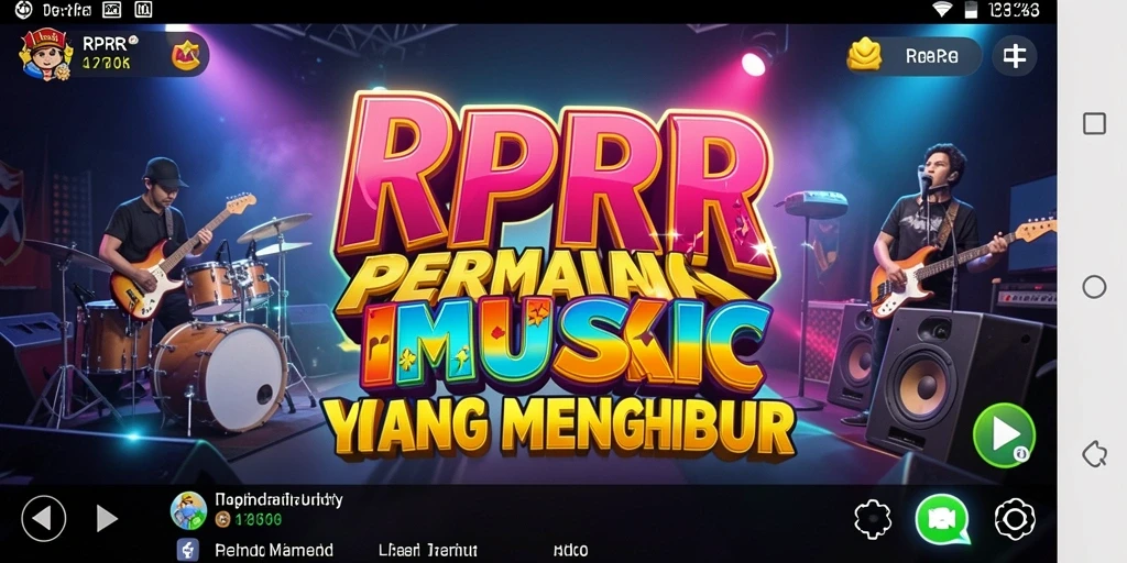 Tampilan aksi bermain musik di RPRR dengan grafis yang menakjubkan.